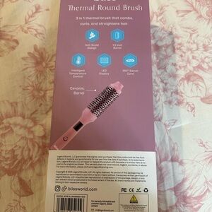 pink thermal round brush
